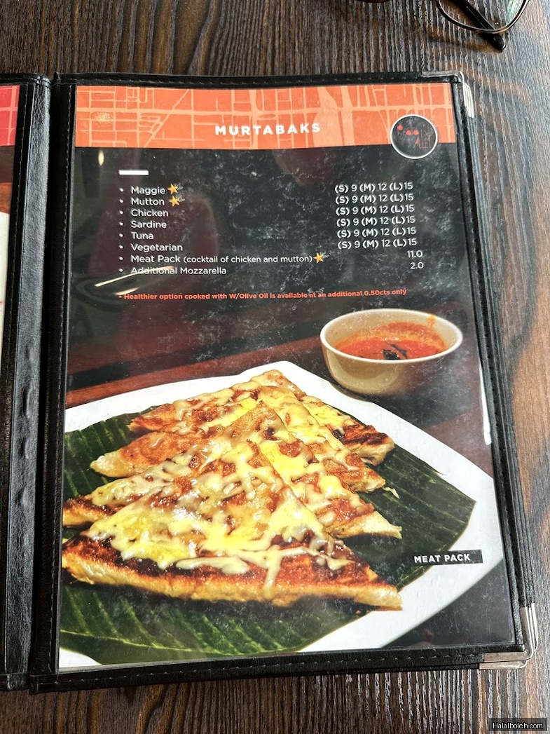 Prata Alley - menu