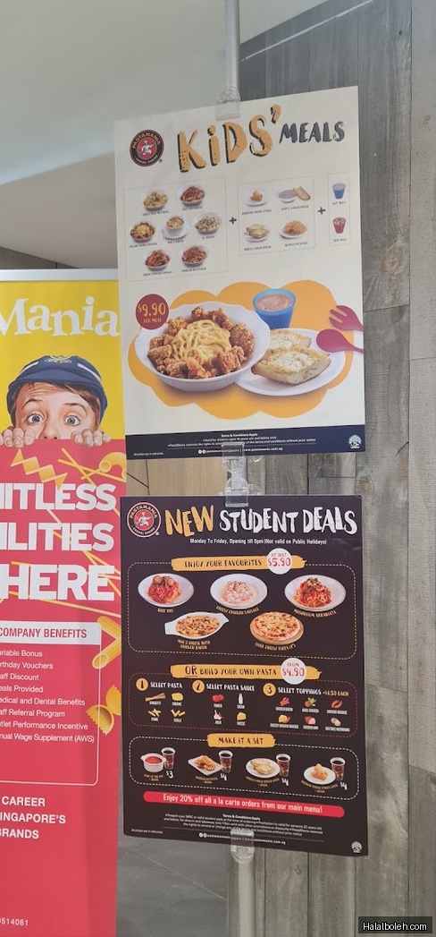 PastaMania - menu