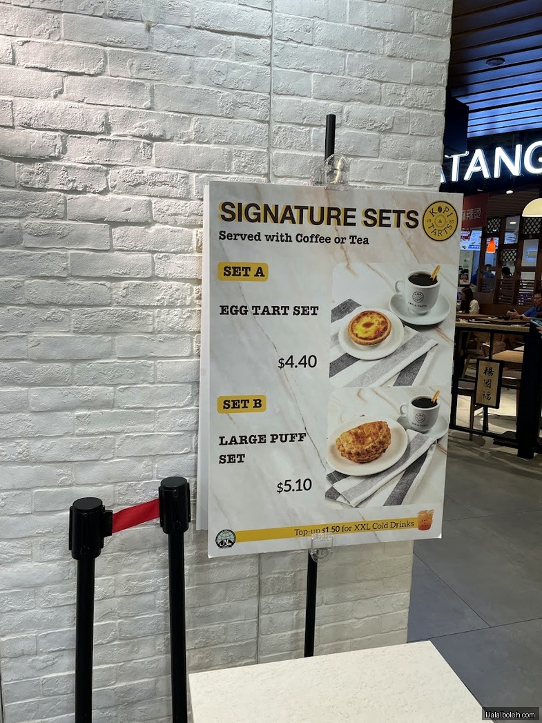Kopi & Tarts - menu