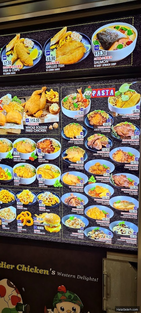 Soldier Chicken - menu