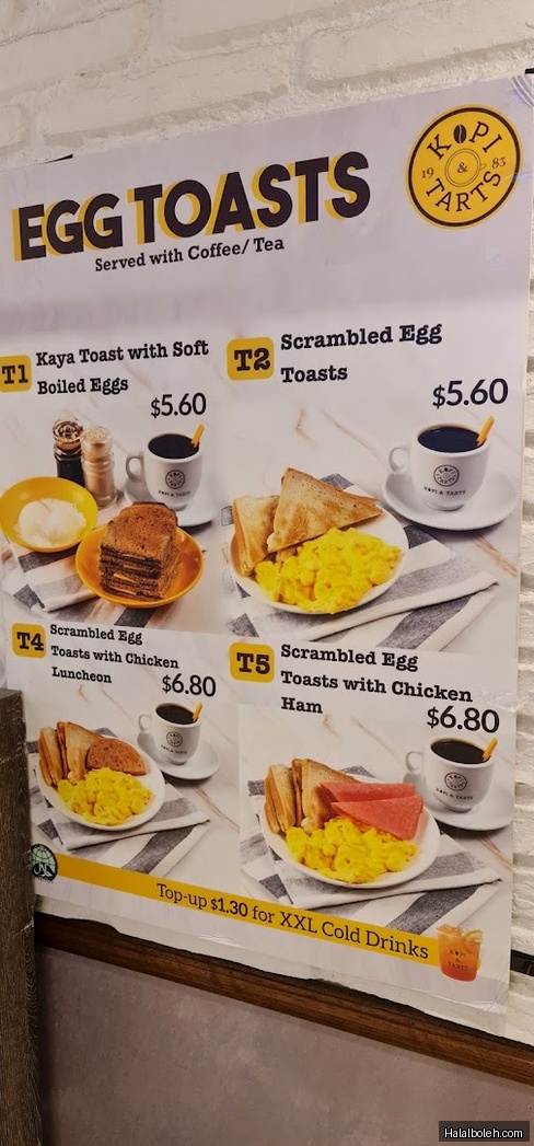 Kopi & Tarts - menu