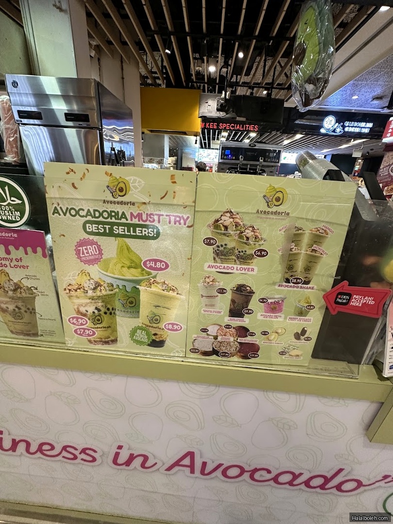Avocadoria - menu
