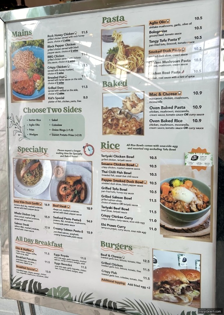 The Tree Cafe - menu