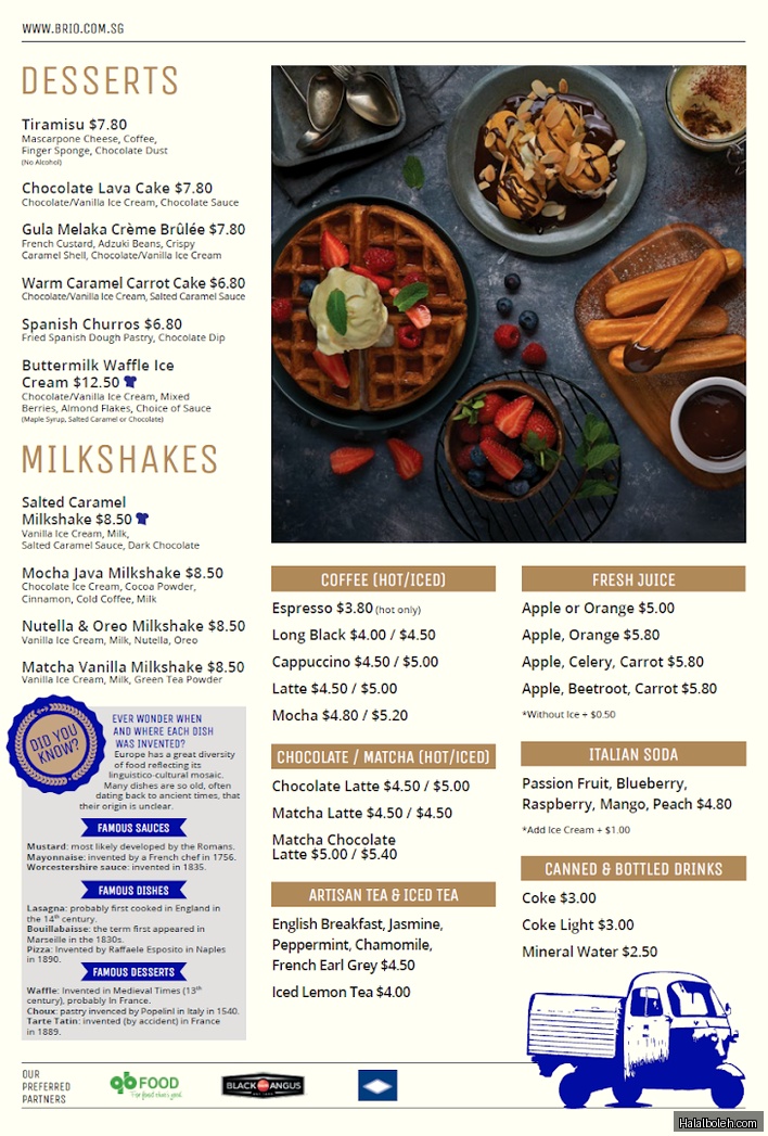 Brio - menu