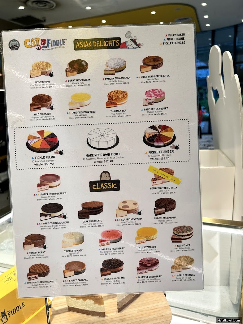 Cat & the Fiddle - menu