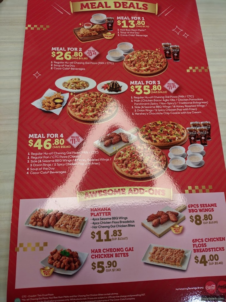 Pizza Hut - menu