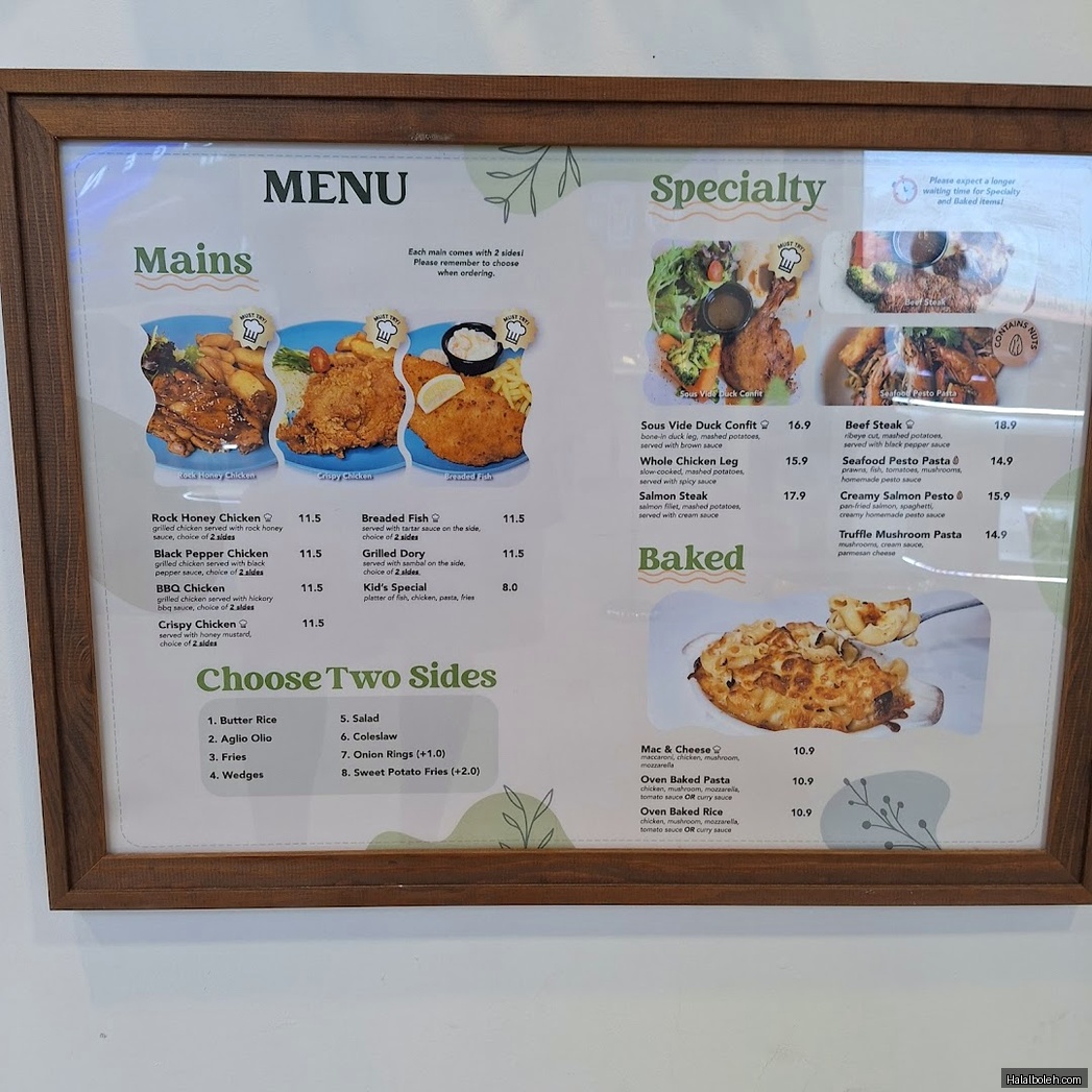 The Tree Cafe - menu