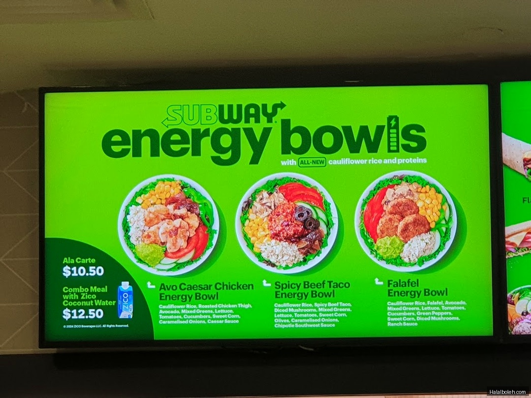 Subway - menu