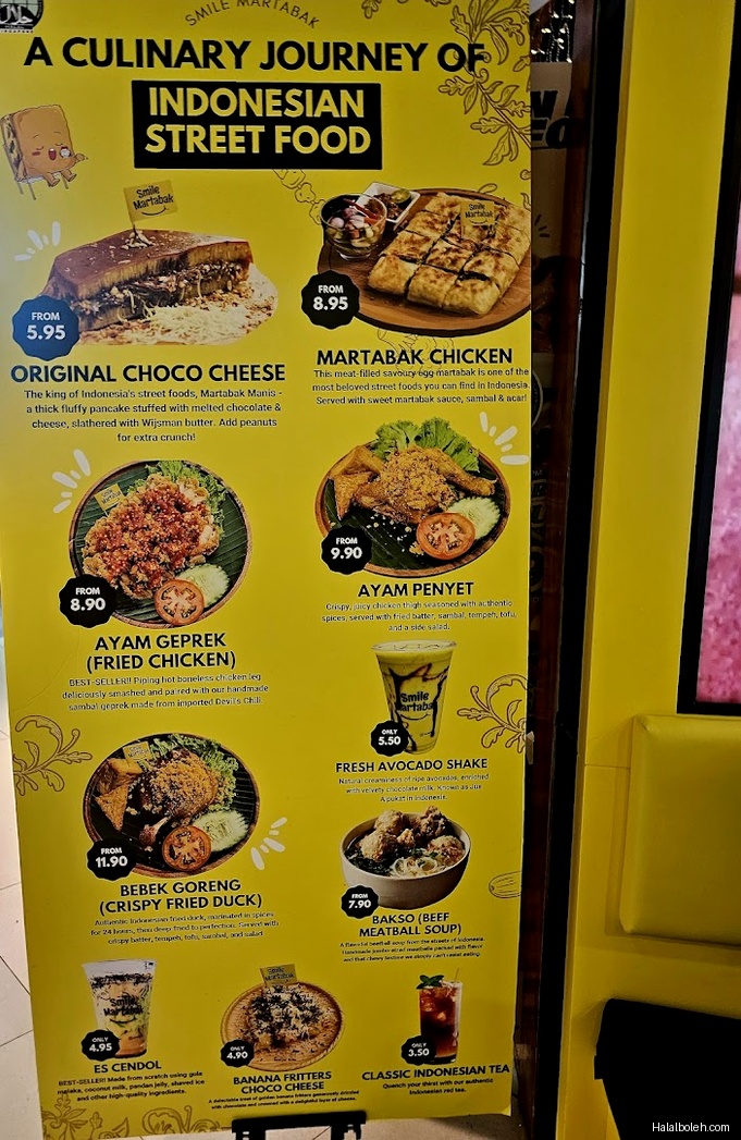 Smile Martabak - menu