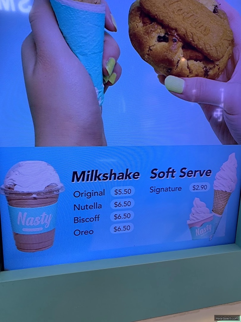 Nasty Cookie at Funan Mall - Menu