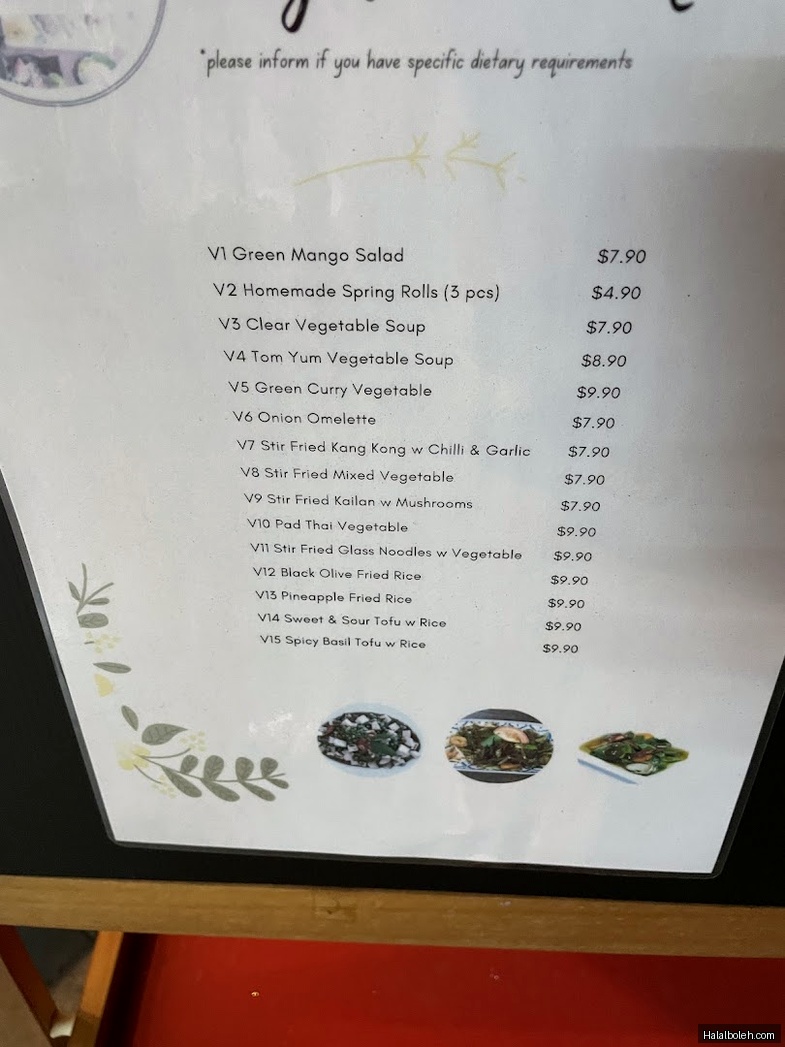 Thai to Go - menu