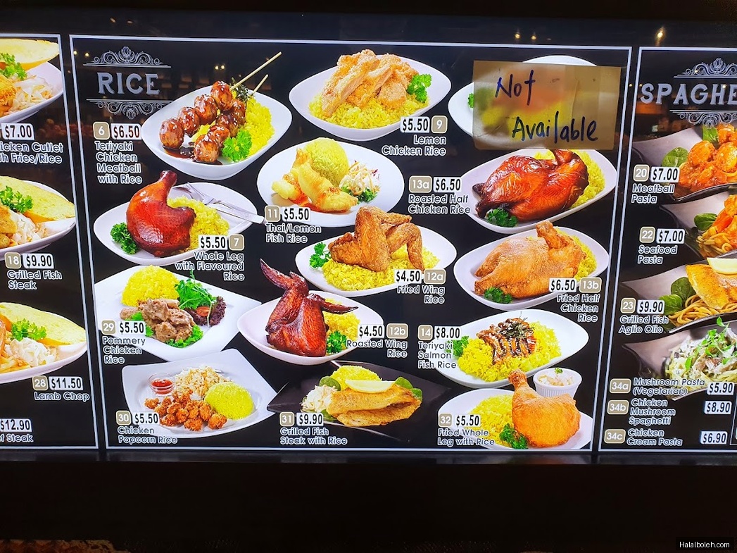 Tenderfresh Xpress - menu