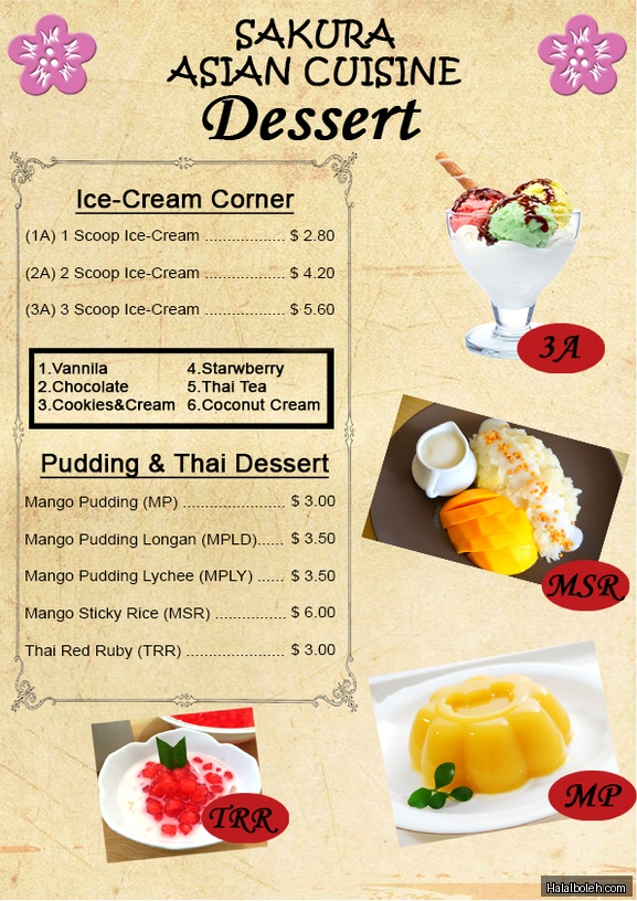 NaNa Thai Restaurant - menu