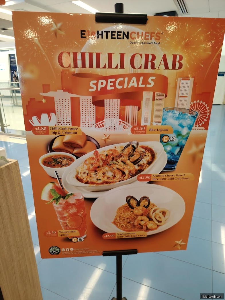 Eighteen Chefs - menu