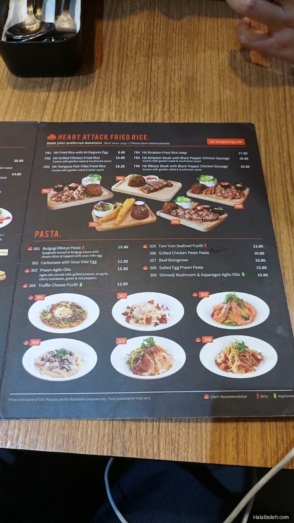 Eighteen Chefs - menu