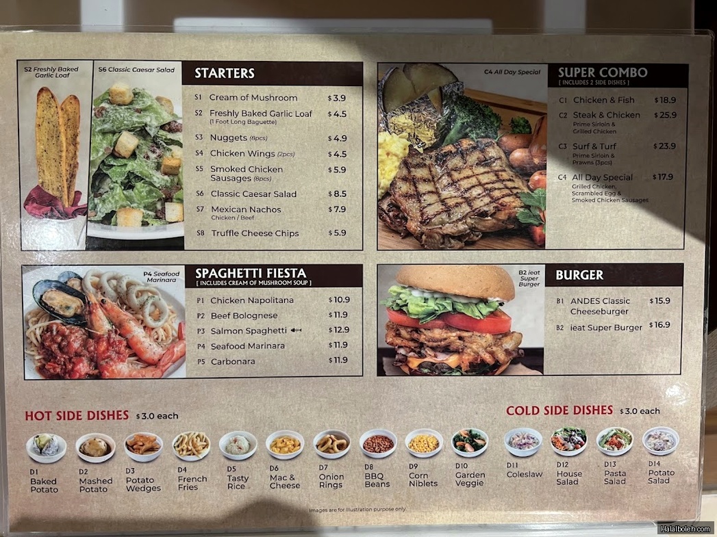 Andes by Astons - menu