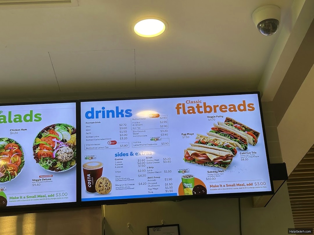 Subway - menu