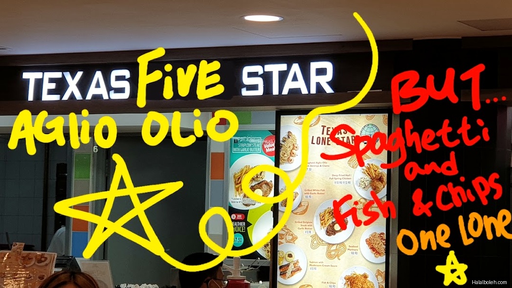 Texas Lone Star - menu