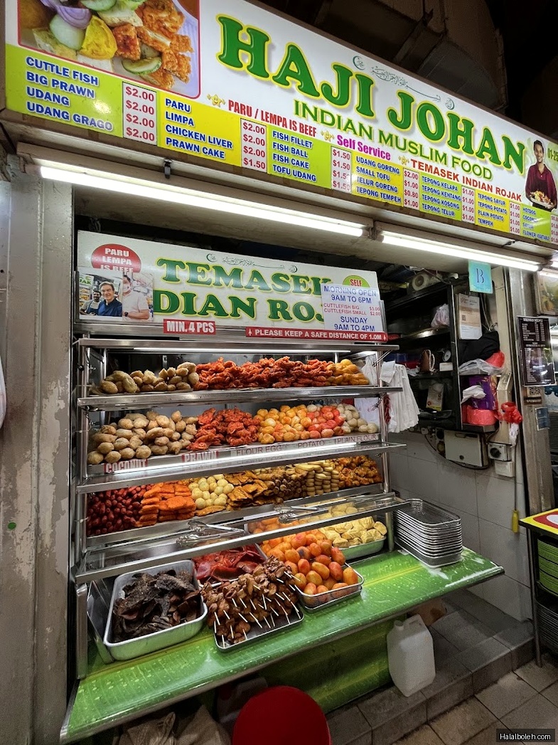 Haji Johan Indian Muslim Food (Temasek Indian Rojak) - menu
