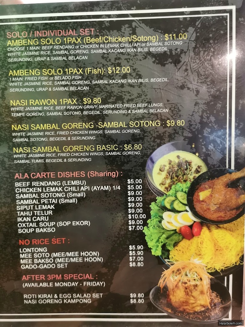 Pu3 Restaurant - menu