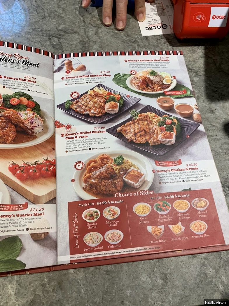 Kenny Rogers Roasters - menu