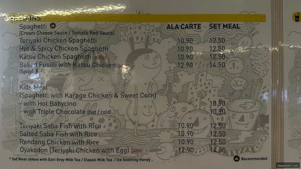 Artease Cafe - menu