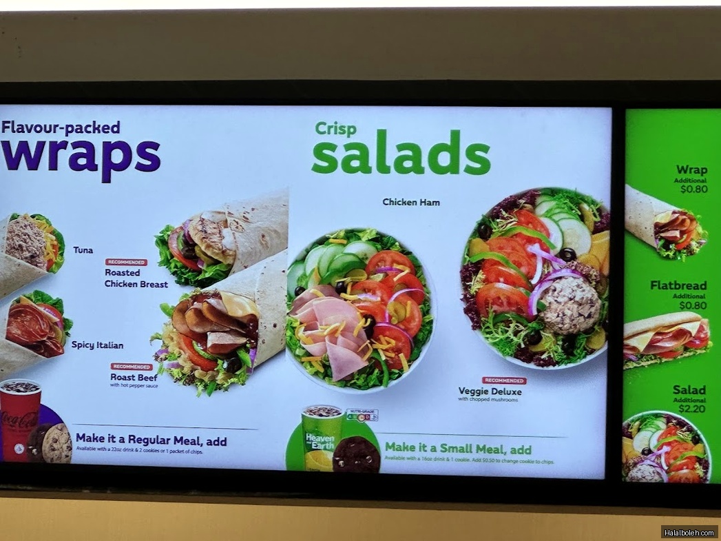 Subway - menu