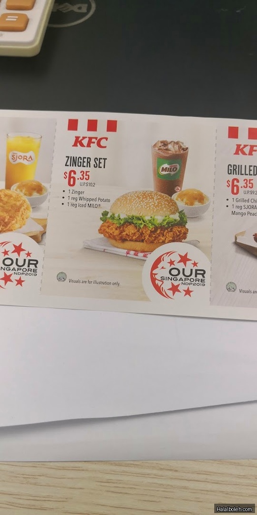 KFC - menu