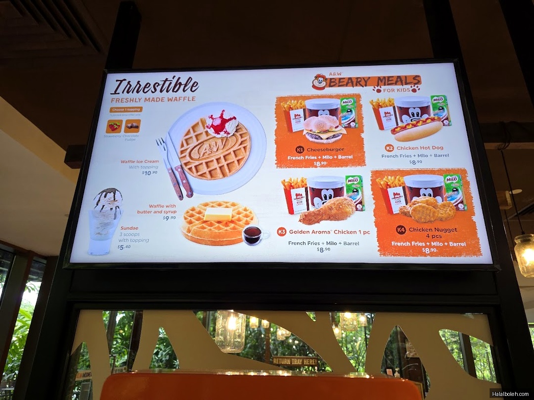 A&W - menu