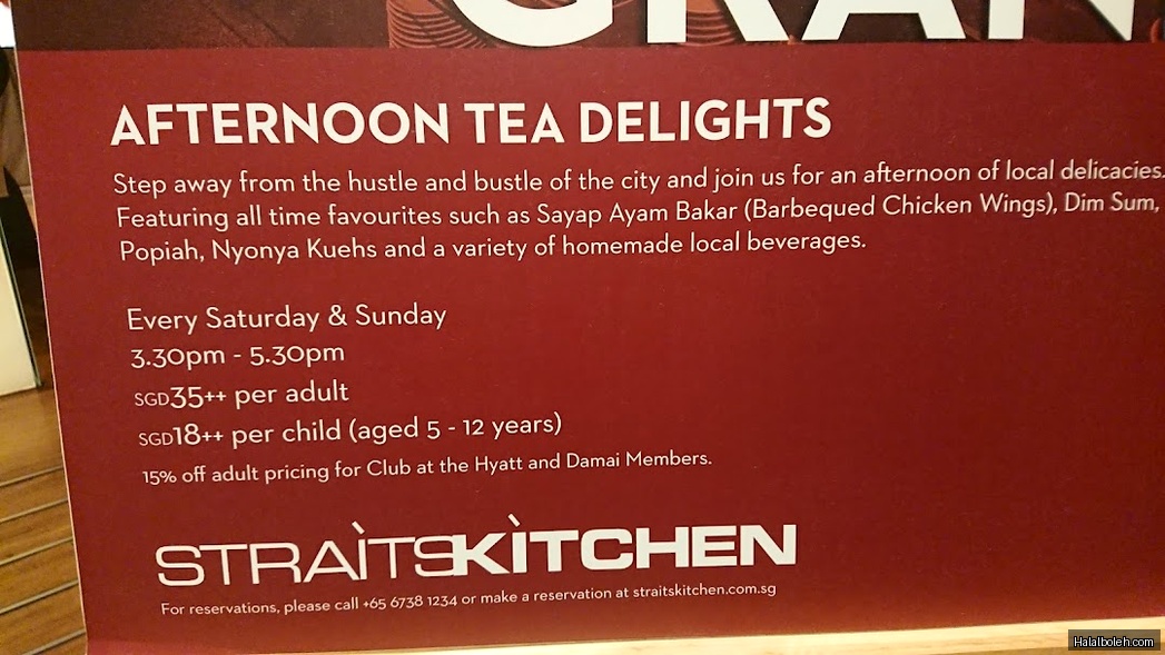 Straits Kitchen at Grand Hyatt - Menu