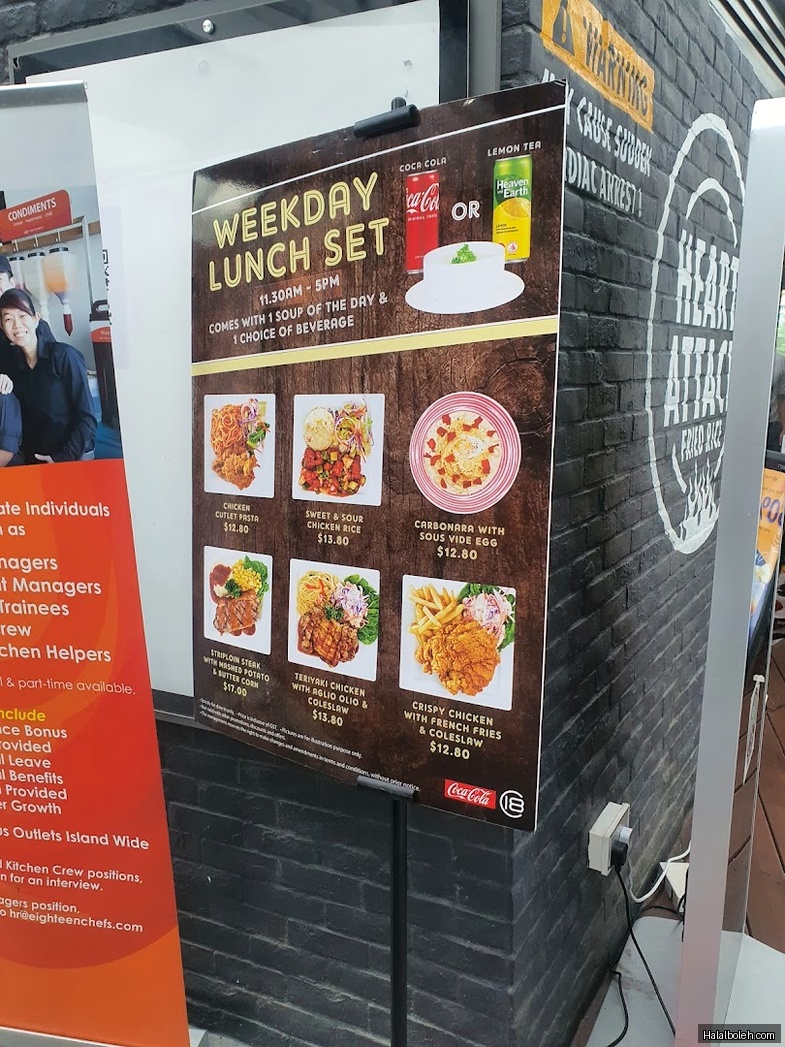 Eighteen Chefs - menu