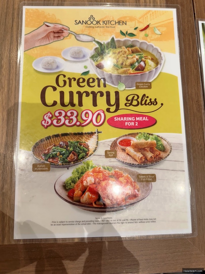 Sanook Kitchen - menu