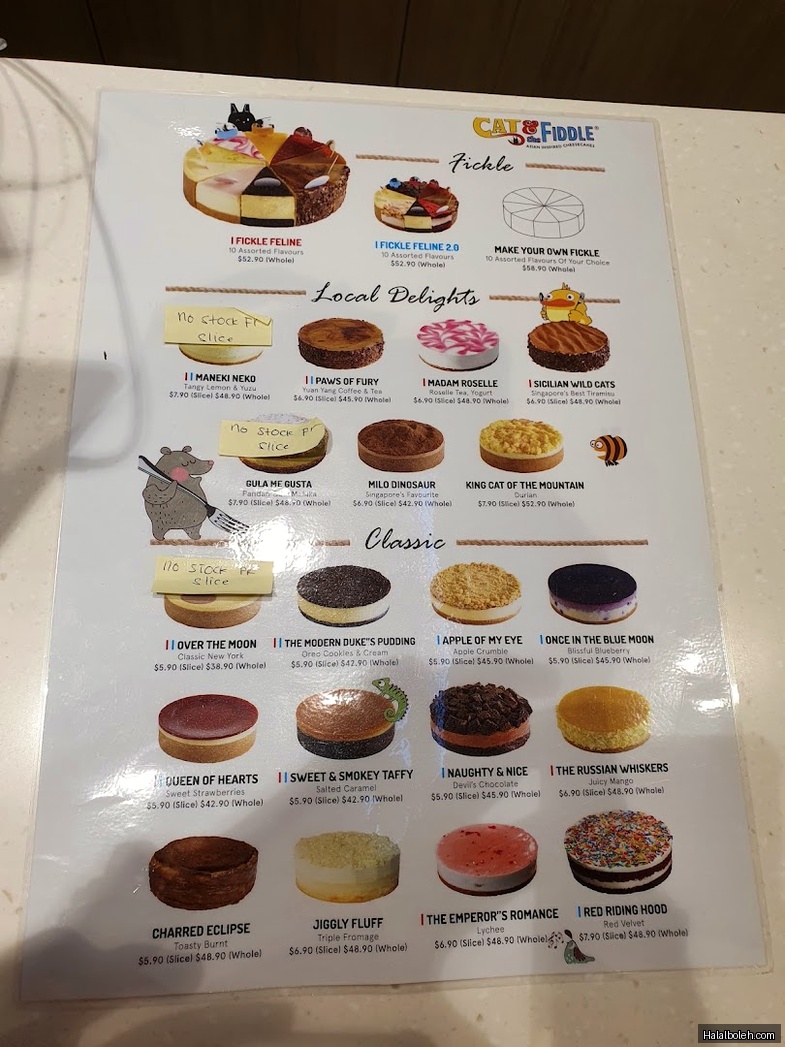 Cat & the Fiddle - menu