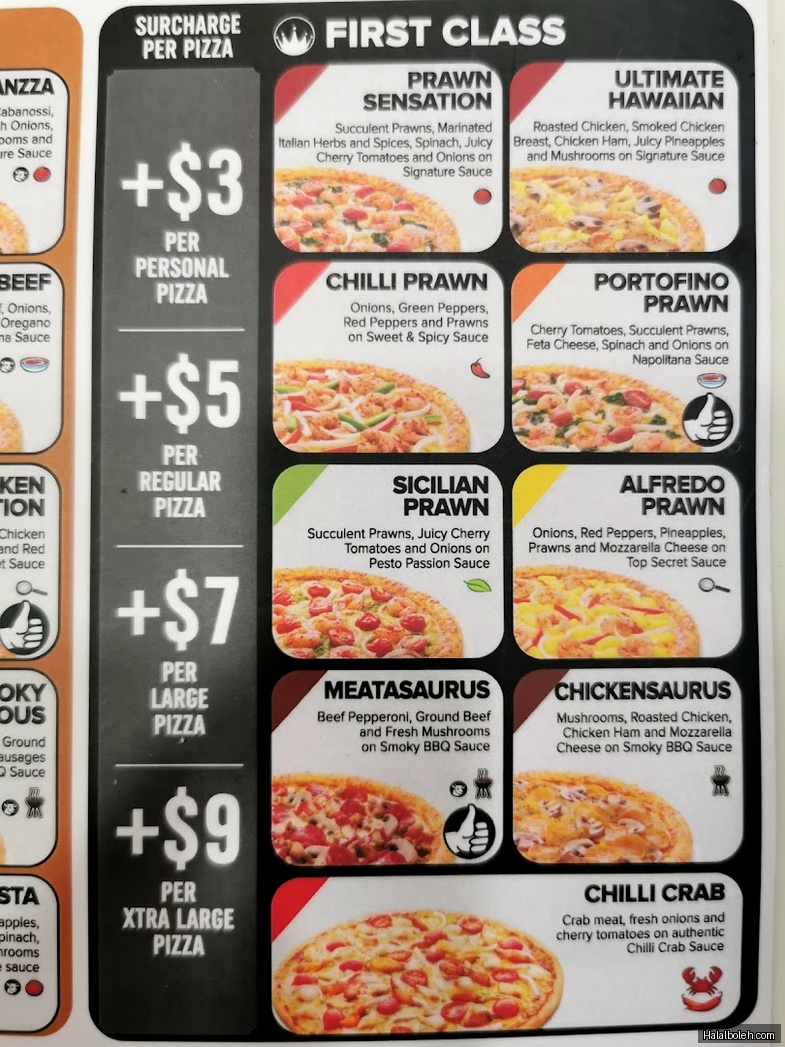 Domino's Pizza - menu