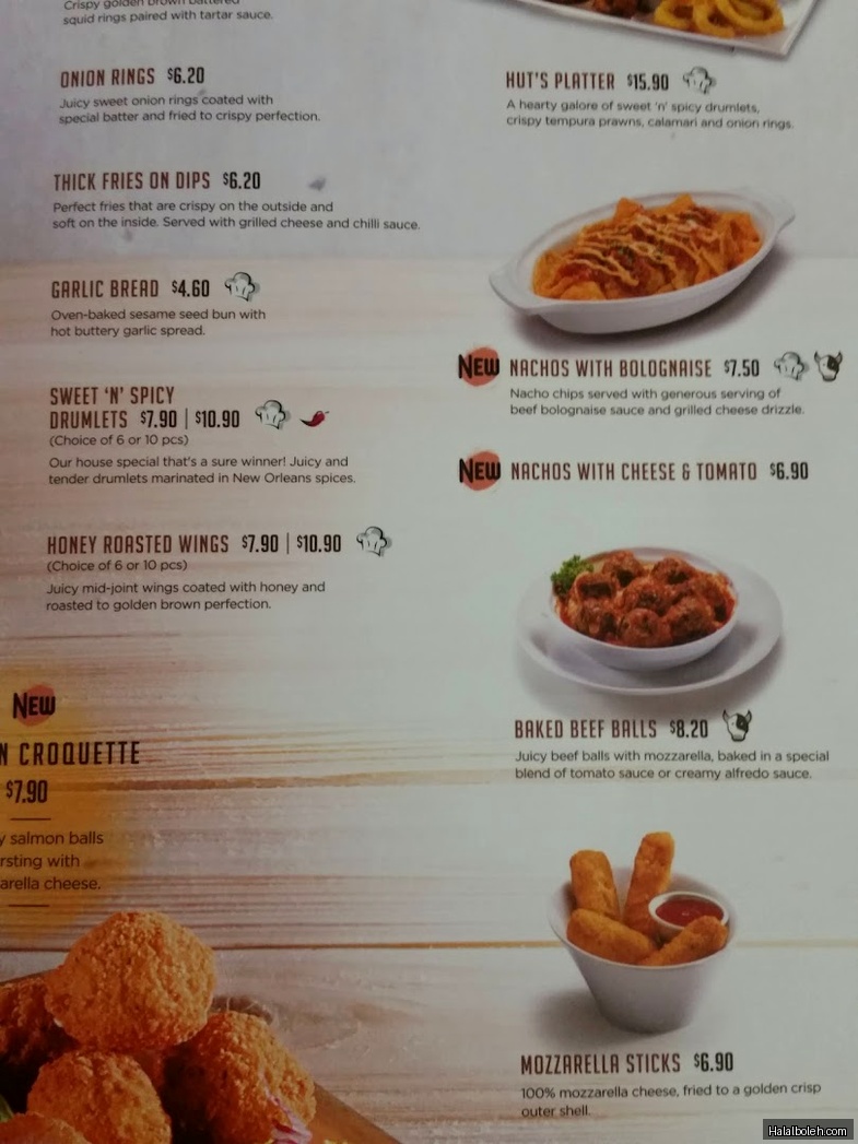 Pizza Hut - menu