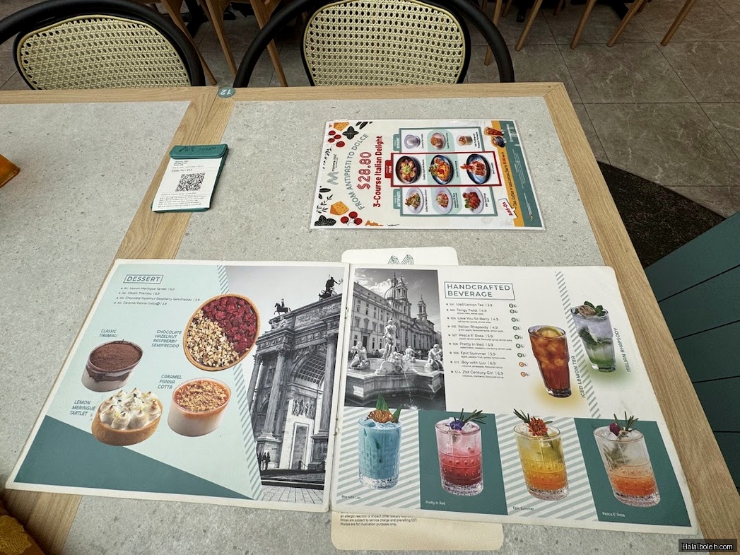 Mamma Mia Trattoria - menu