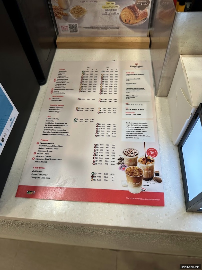 Kenangan Coffee - menu