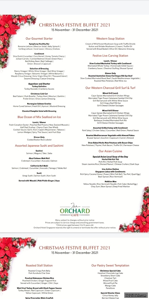 Muslim Kitchen @ Orchard Hotel - menu