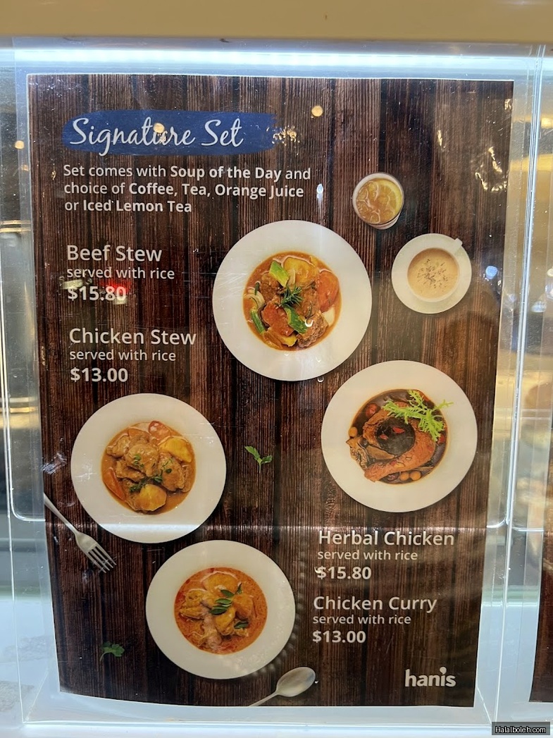 Hanis Cafe & Bakery at Eastpoint Mall - Menu