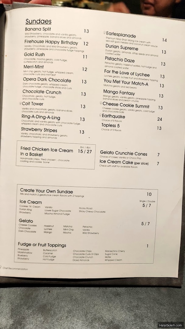 Swensen's Unlimited - menu