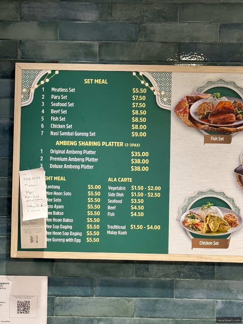 Hjh Maimunah - menu