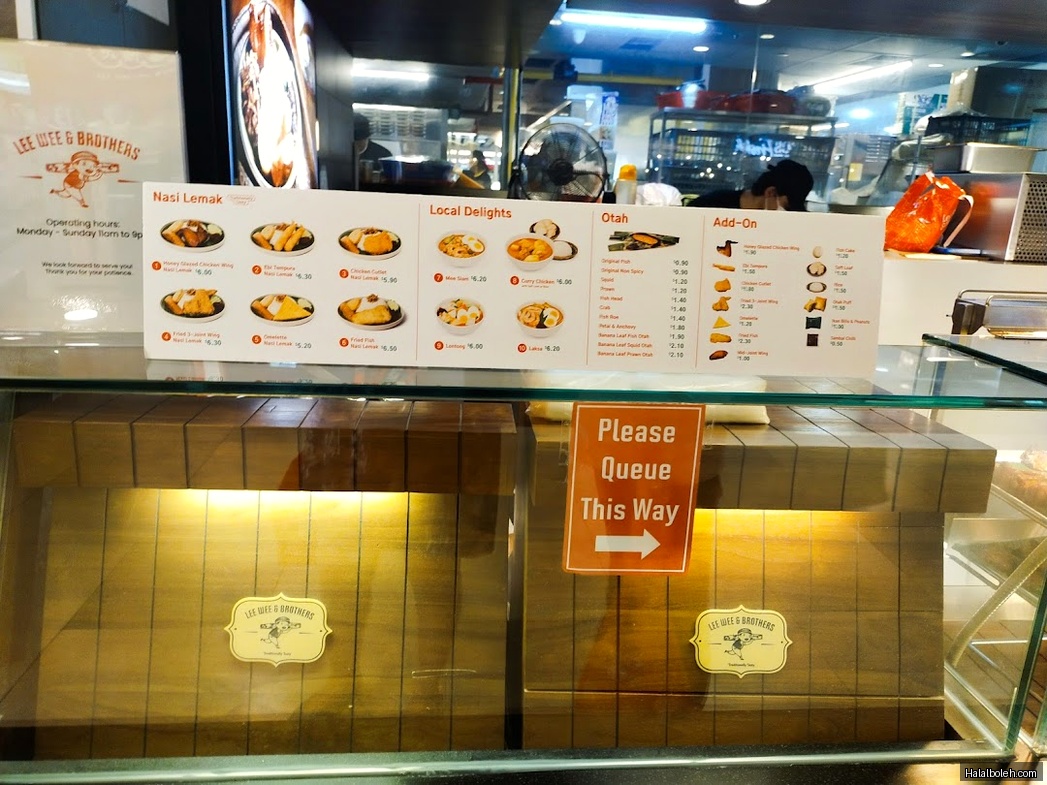 Lee Wee & Brothers - menu