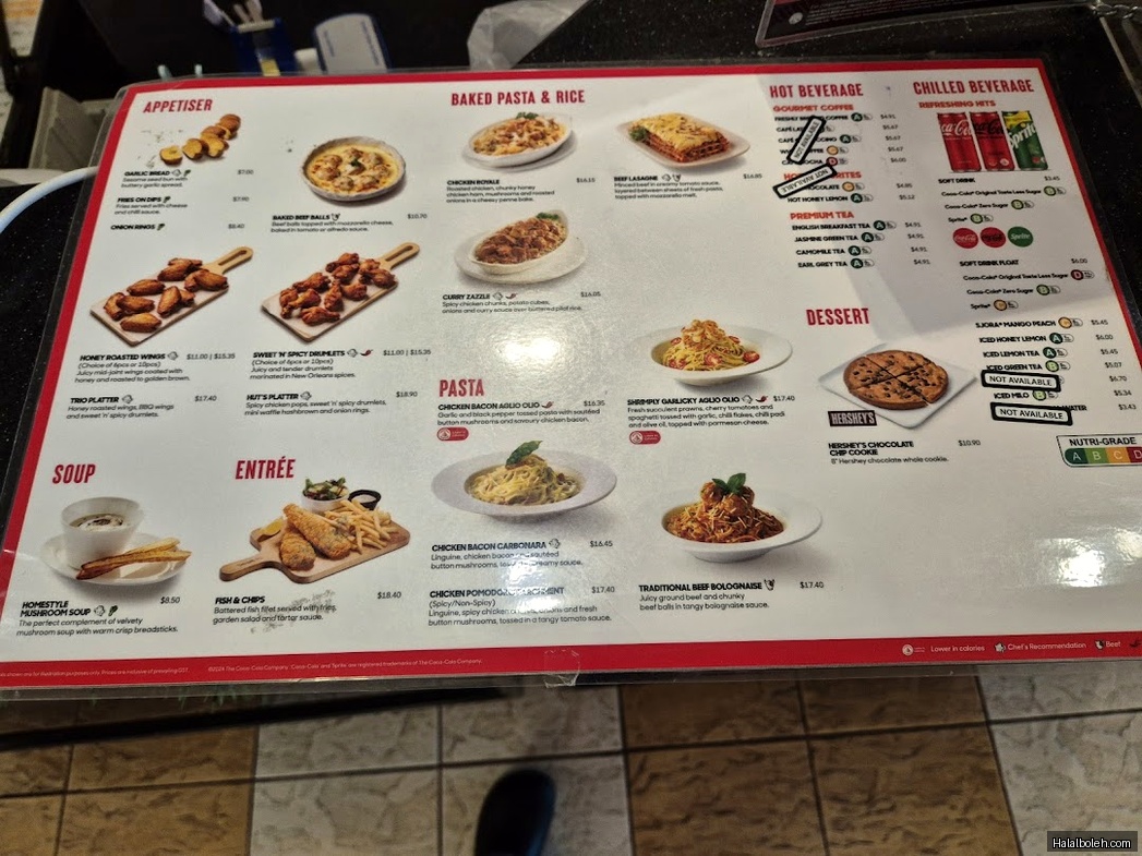 Pizza Hut - menu