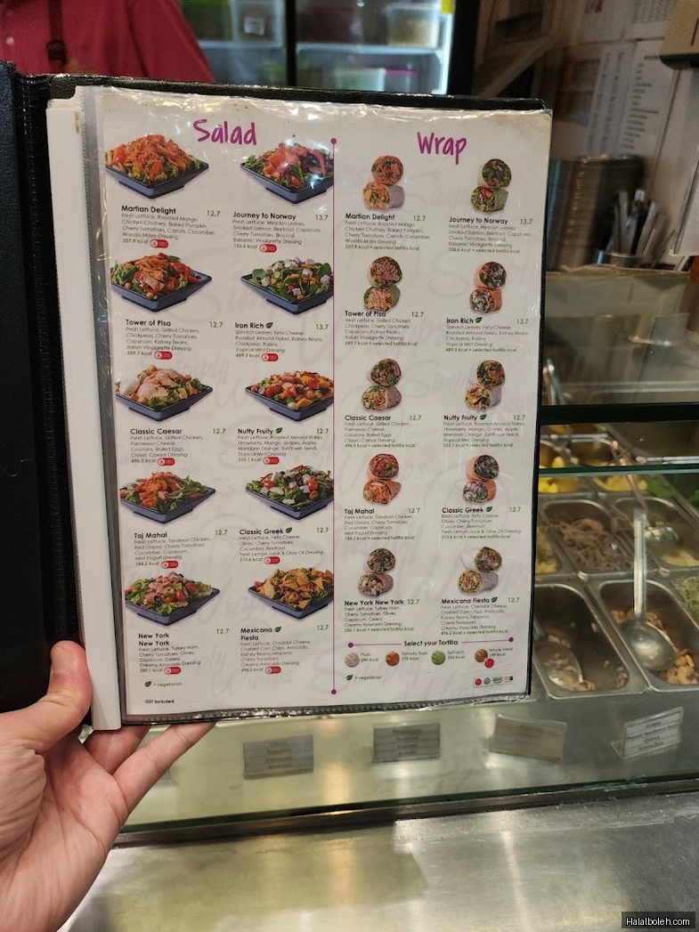 Simply Wrapps - menu