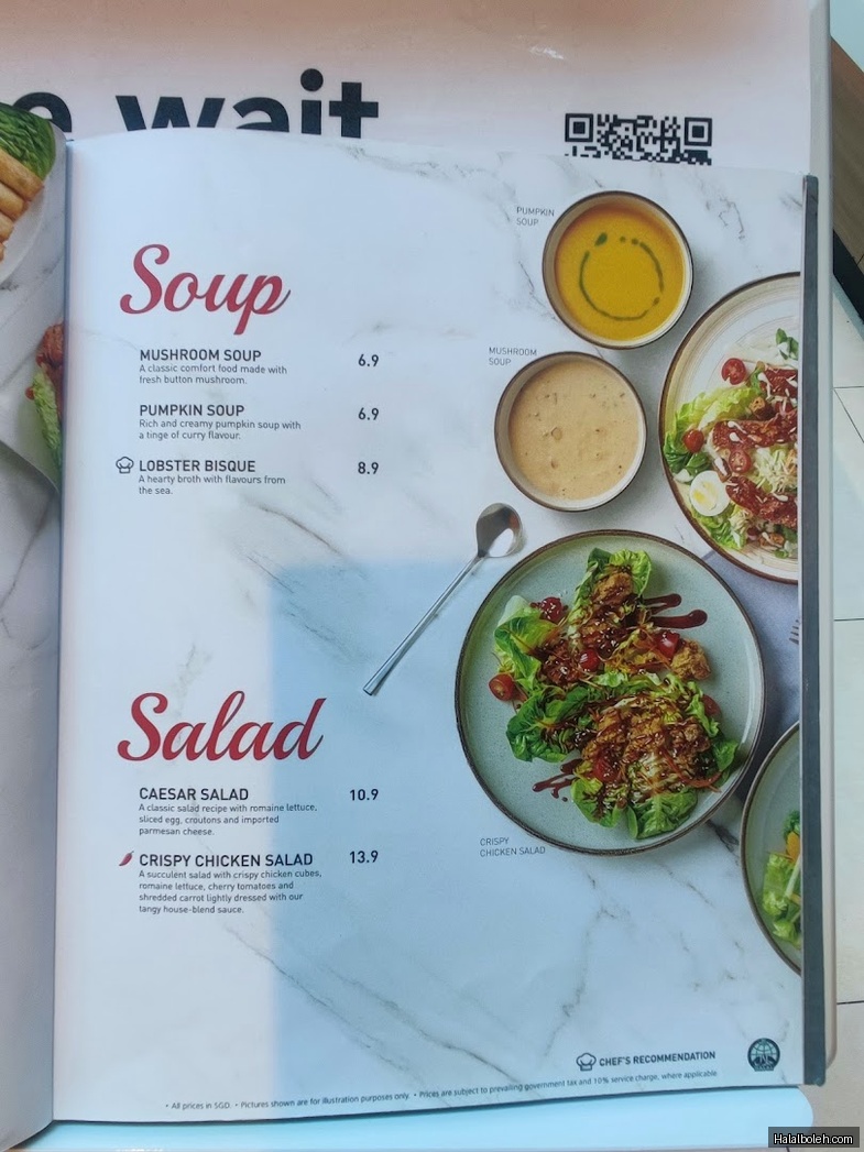 Secret Recipe - menu