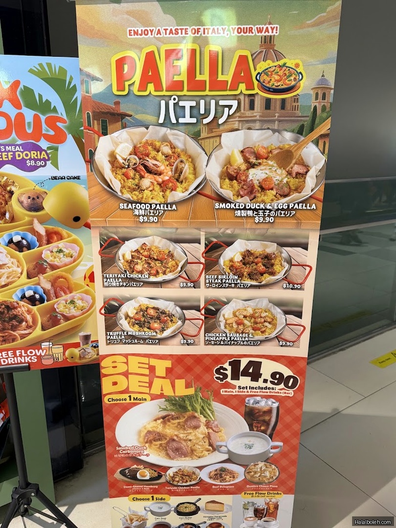 Milan Shokudo - menu