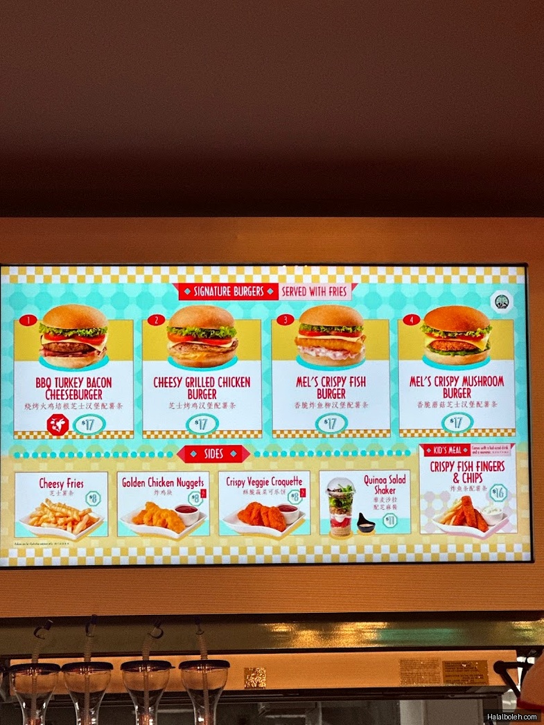 Mel's Drive In - menu