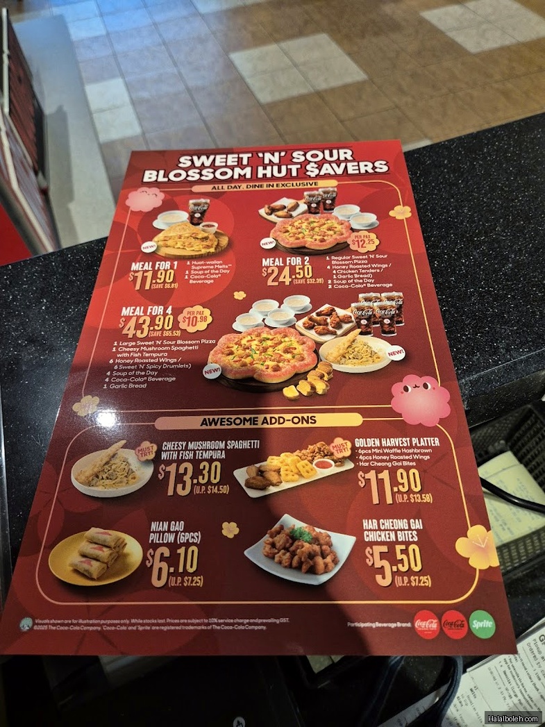 Pizza Hut - menu