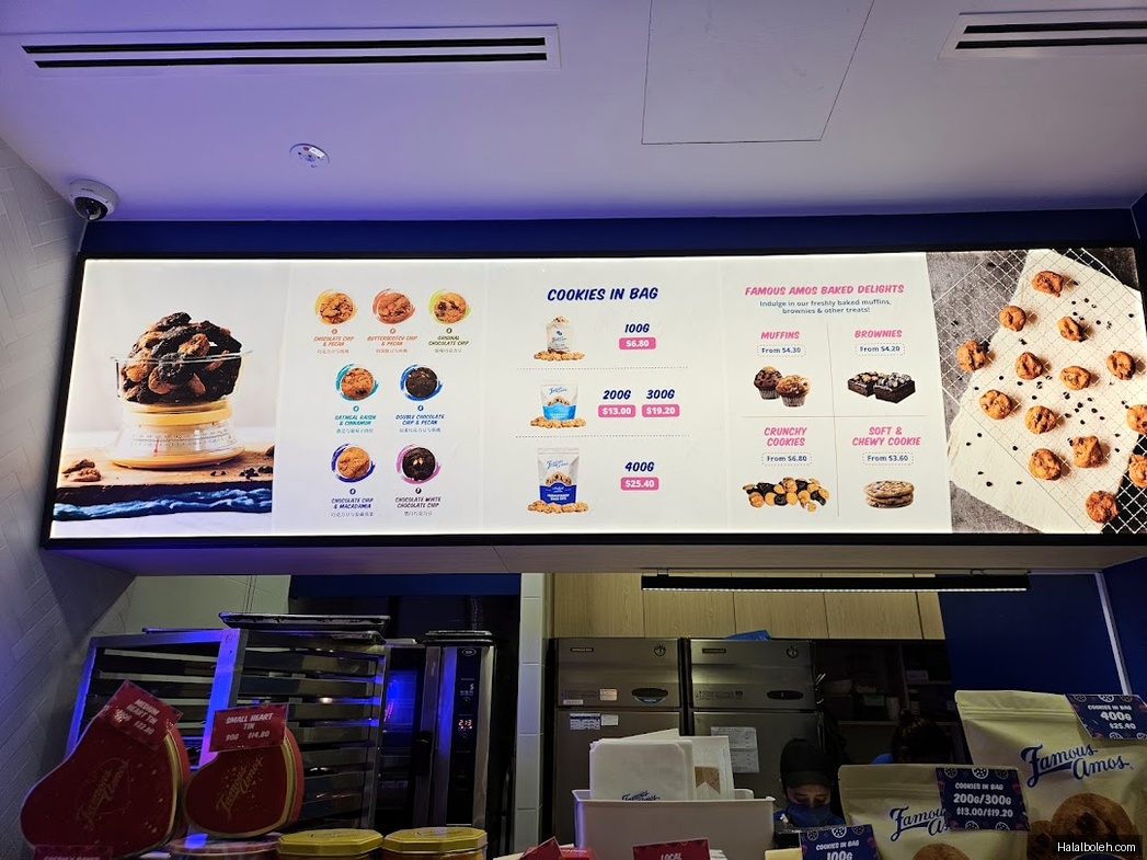 Famous Amos - menu