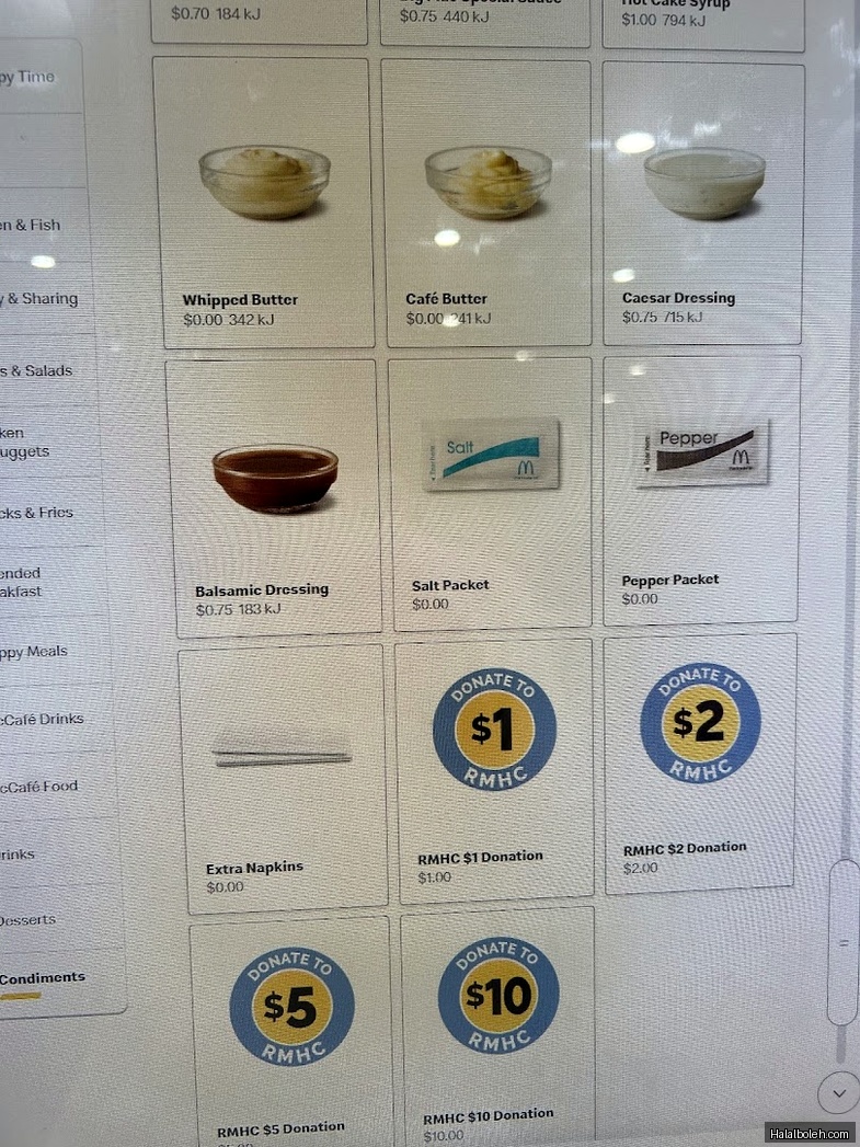 Kopitiam Foodcourt - menu